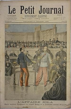 Le Petit journal - Supplément illustré N° 380 : L'affaire Zola : Henry et Picquart. (Gravure en p...