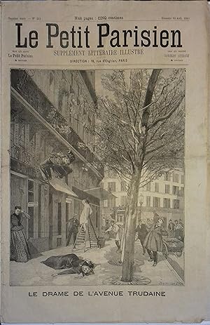 Le Petit Parisien - Supplément littéraire illustré N° 221 : Le drame de l'avenue Trudaine. Gravur...