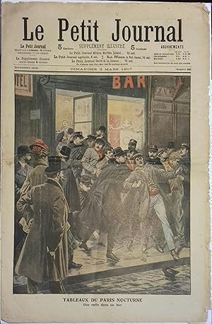 Le Petit journal - Supplément illustré N° 850 : Tableau du Paris nocturne : Une rafle dans un bar...