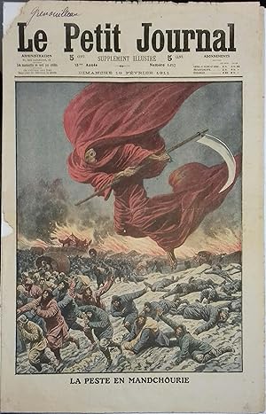 Le Petit journal - Supplément illustré N° 1057 : La peste en Mandchourie. (Gravure en première pa...