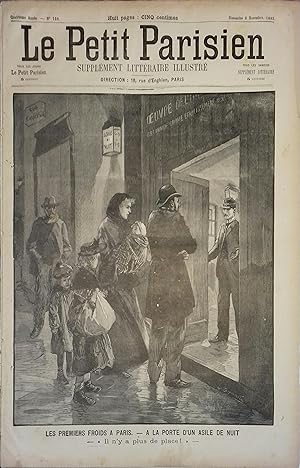 Le Petit Parisien - Supplément littéraire illustré N° 196 : Les premiers froids à Paris : A la po...