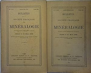 Bulletin de la société française de minéralogie. Année 1947 complète. tome LXX. Janvier à décembr...