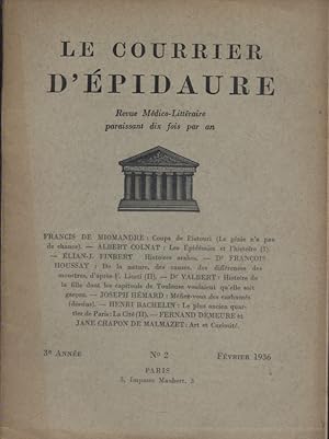 Le Courrier d'Epidaure 1936 N° 2. Février 1936.