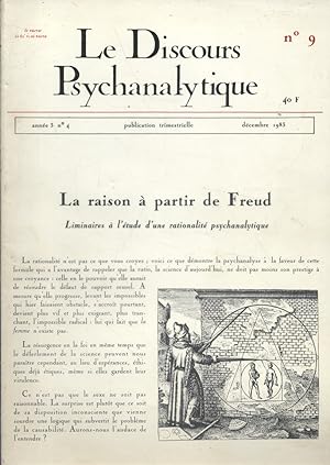 Le discours psychanalytique. Revue trimestrielle. N° 9. Décembre 1983.