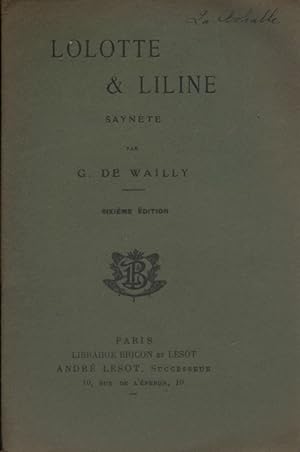 Lolotte et Liline. Saynète. Vers 1930.