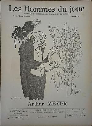 Les Hommes du jour N° 78 : Arthur Meyer. Portrait en couverture par Delannoy. 17 juillet 1909.