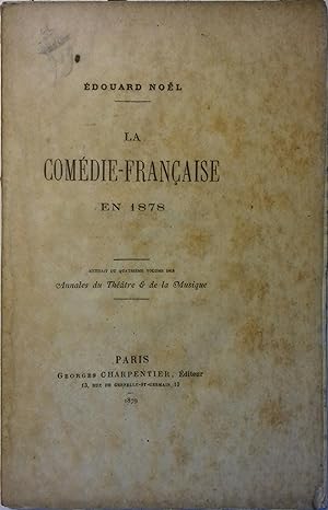 La comédie-française en 1878.