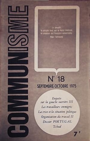 Communisme N° 18 Septembre-octobre 1975.