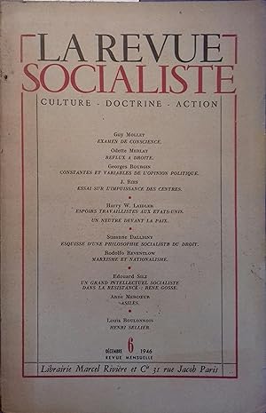 La revue socialiste N° 6. Décembre 1946.