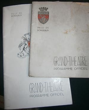 6 programmes officiels du Grand Théâtre de Bordeaux entre 1953 et 1958. 1953-1958.