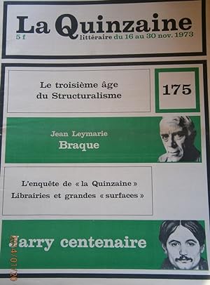 La Quinzaine Littéraire N° 175. Novembre 1973.