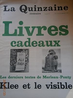 La Quinzaine Littéraire N° 85. Décembre 1969.