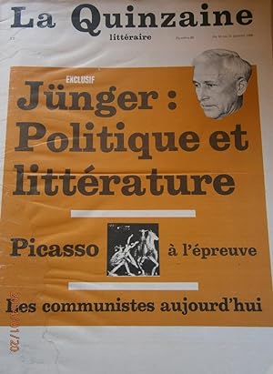 La Quinzaine Littéraire N° 65. Janvier 1969.