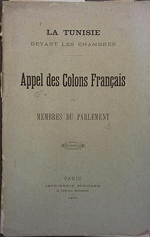 Appel des colons français aux membres du Parlement.