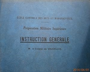 Préparation militaire supérieure. Instruction générale. Vers 1930.