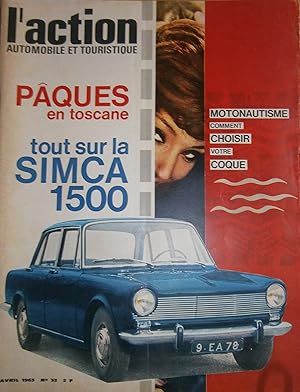 L'action automobile et touristique 1963 N° 32. Avril 1963.