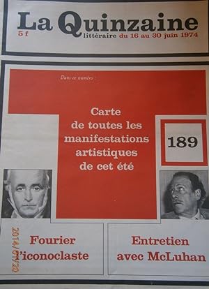 La Quinzaine Littéraire N° 189. Juin 1974.