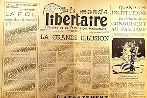 Le Monde libertaire N° 14. Organe de la Fédération anarchiste. Mensuel. Espagne - André Marty - S...