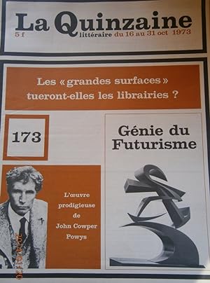 La Quinzaine Littéraire N° 173. Octobre 1973.