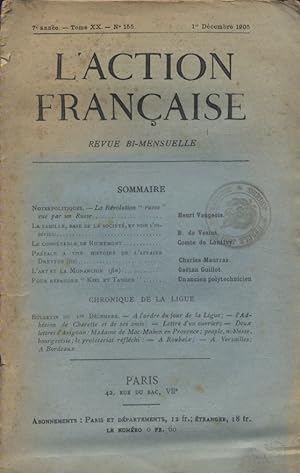 L'Action Française N° 155. 7 e année. 1er Décembre 1905.