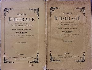 Oeuvres d'Horace. 2 volumes. Traduction nouvelle avec le texte en regard, précédée et suivie d'ét...