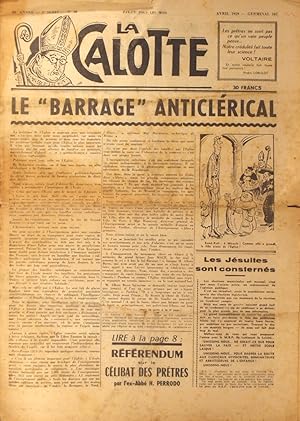 La Calotte. Mensuel. N° 48 (4e série). Directeur, rédacteur, imprimeur : André Lorulot. Avril 1959.