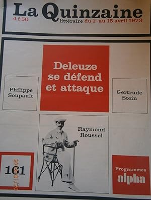 La Quinzaine Littéraire N° 161. Avril 1973.