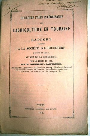 Rapport présenté à la Société d'Agriculture d'Indre-et-Loire au nom de la commission d'examen pou...
