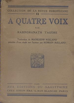 A quatre voix. Neuvième édition, précédée d'une étude sur l'auteur par Romain Rolland.
