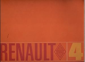 Livret de présentation de la Renault 4. Nombreuses photos couleurs. Vers 1960.