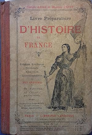 Livre préparatoire d'histoire de France. Vers 1914.