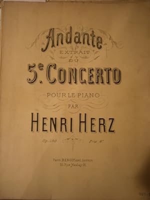 Andante. Extrait du 5e concerto. Pour le piano. Op. 180. Vers 1950.