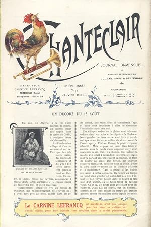 Chanteclair. Revue artistique et littéraire. N° 74. Caricature en couleurs par Sergeant et notice...