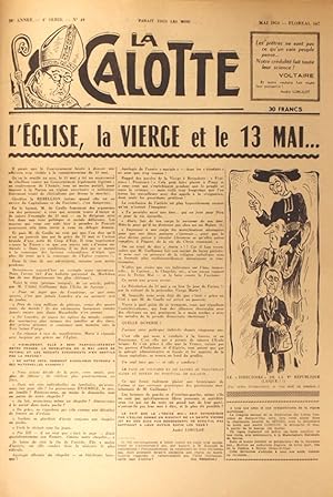 La Calotte. Mensuel. N° 49 (4e série). Directeur, rédacteur, imprimeur : André Lorulot. Mai 1959.