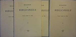 Bulletin du bibliophile. 1979. Année complète, 4 numéros.