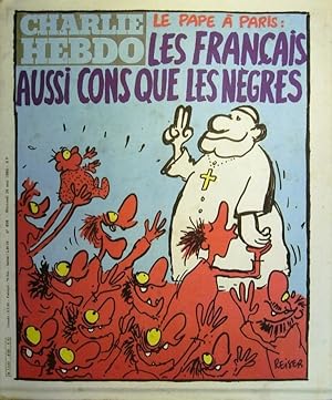 Charlie Hebdo N° 498. Couverture de Reiser : Le pape à Paris. 28 mai 1980.