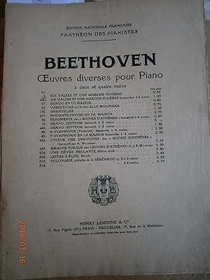 Oeuvres diverses pour piano. Six valses et une marche funèbre. Pour piano à deux mains. Vers 1930.