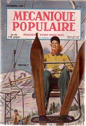 Mécanique populaire 1948 N° 31. En couverture: Ski dans les Montagnes rocheuses. Décembre 1948.