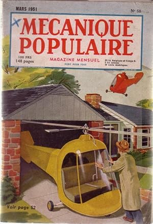 Mécanique populaire 1951 N° 58. En couverture: Voici votre hélicoptère. Mars 1951.