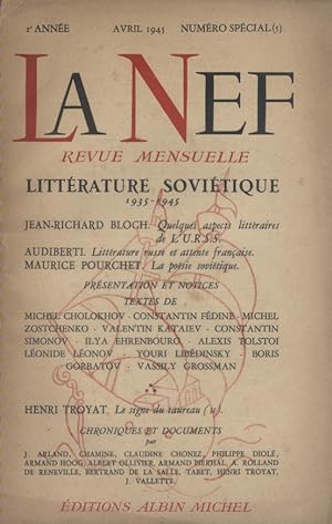 La Nef. Numéro spécial 5 : Littérature soviétique 1935-1945. Textes de Jean-Richard Bloch - Audib...