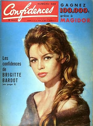 Confidences N° 548. Brigitte Bardot en couverture.