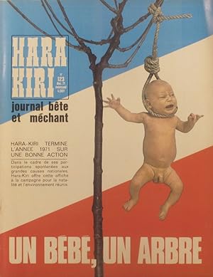 Hara-kiri mensuel, journal bête et méchant. Numéro 123. Un bébé, un arbre. Décembre 1971.