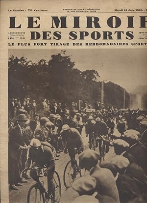 Le miroir des sports N° 544. En couverture : Course cycliste Paris-Rennes - Moineau et Marcel Bid...
