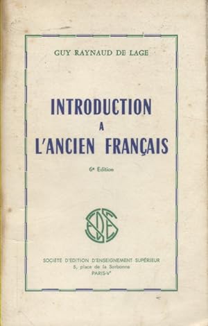 Introduction à l'ancien français.
