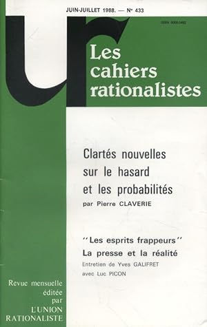 Les cahiers rationalistes N° 433 : Clartés nouvelles sur le hasard et les probabilités, par Pierr...