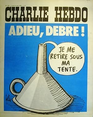 Charlie Hebdo N° 125. Couverture de Gébé : Adieu - Debré! 9 avril 1973.