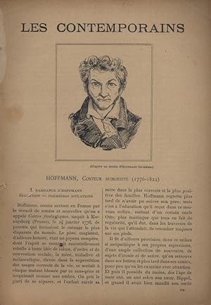 Les contemporains : Hoffmann, conteur humoriste (1776-1822). Biographie accompagnée d'un portrait...