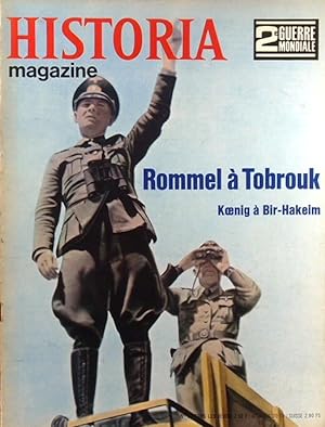 Historia magazine. Seconde guerre mondiale. Numéro 37. Rommel à Tobrouk. 1er août 1968.