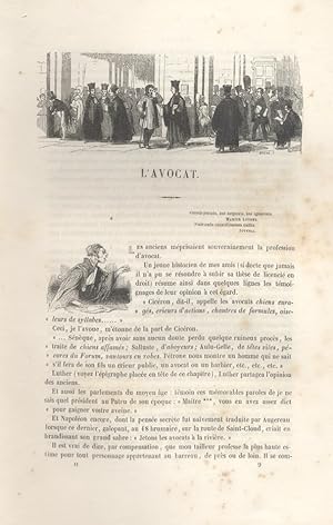 Les Français peints par eux-mêmes. L'avocat. Livraison N° 50, avec sa couverture d'origine, conte...