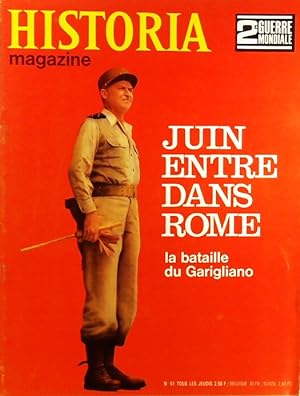 Historia magazine. Seconde guerre mondiale. Numéro 61. Juin entre dans Rome. 16 janvier 1969.
